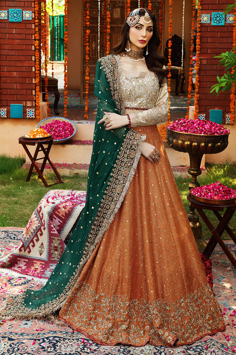 Bridal Jamawar Lehnga with Hand Embellished IZ-74 | Aisha Imran (Stitched)