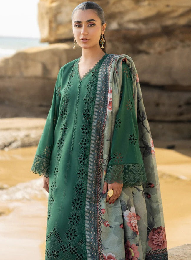 3 Piece - Embroidered Printed Lawn IZ-36 | Zainab Chottani (Stitched)