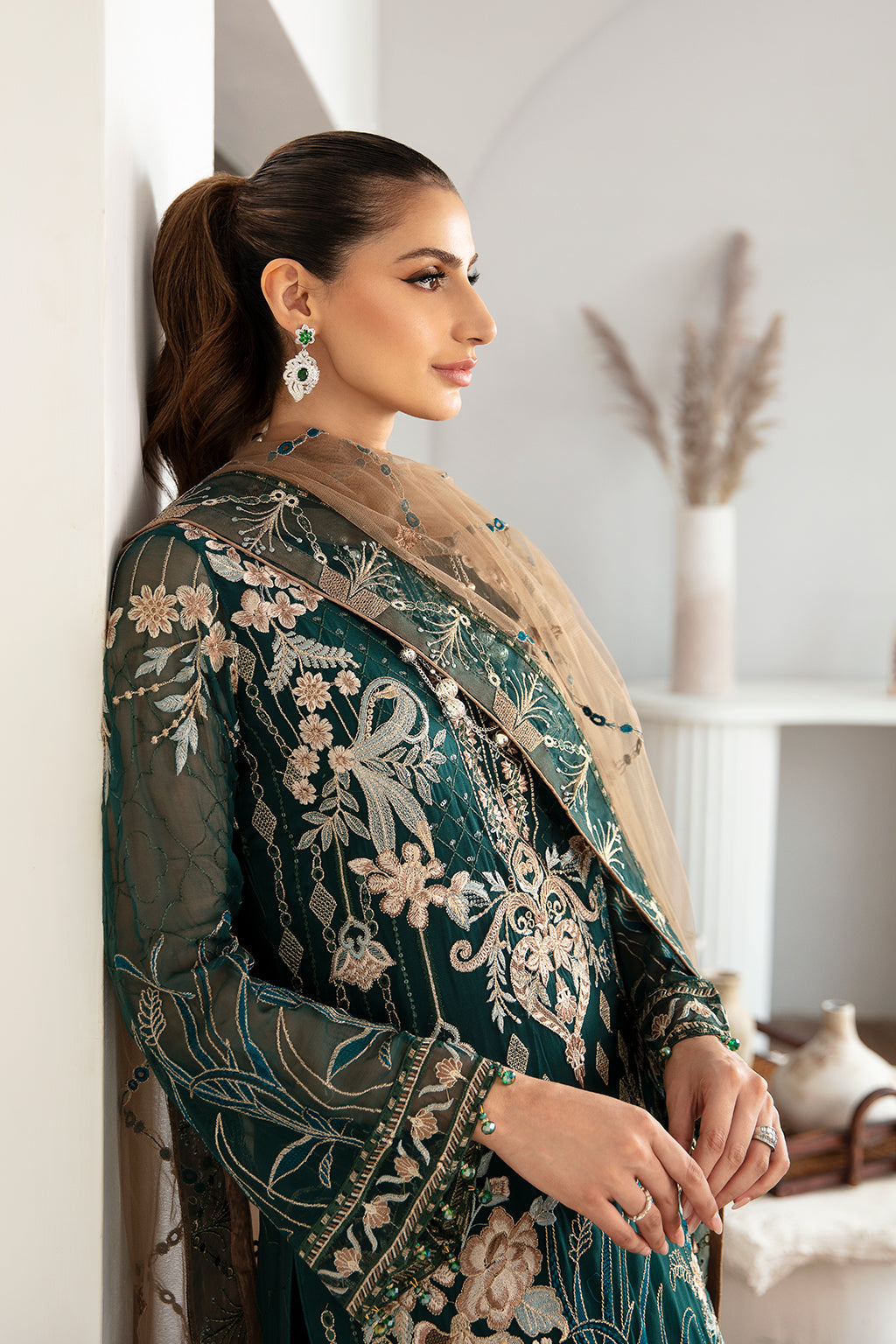 Embroidered Chiffon IZ-124 | Ramsha (Stitched)