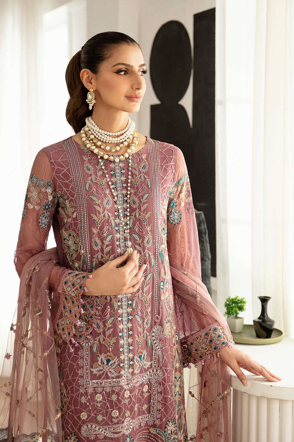 Embroidered Chiffon IZ-136 | Ramsha (Stitched)