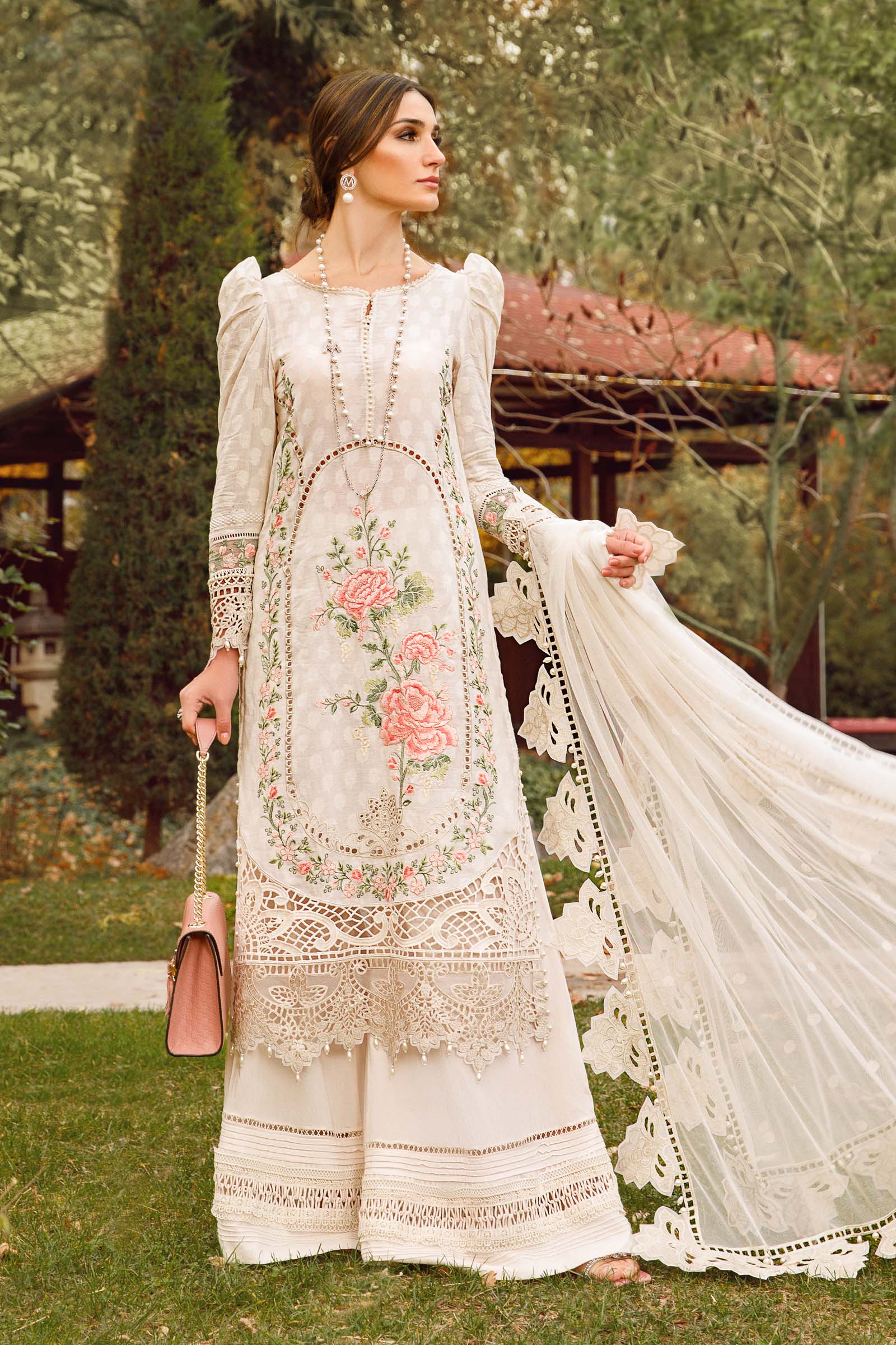 3 Piece - Embroidered Brochia Jacquard IZ-66 | Maria.B (Stitched)