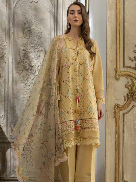 3 Piece - Embroidered Lawn IZ-25 | Sobia Nazir (Stitched)