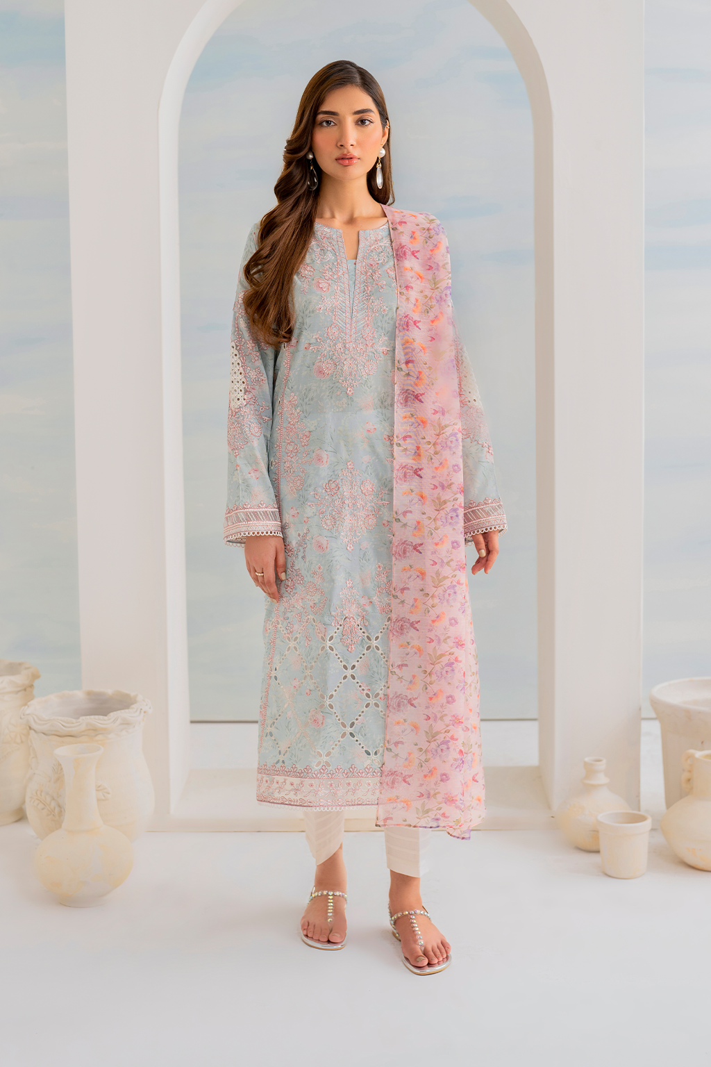 Embroidered Lawn IZ-110 | Iznik (Stitched)