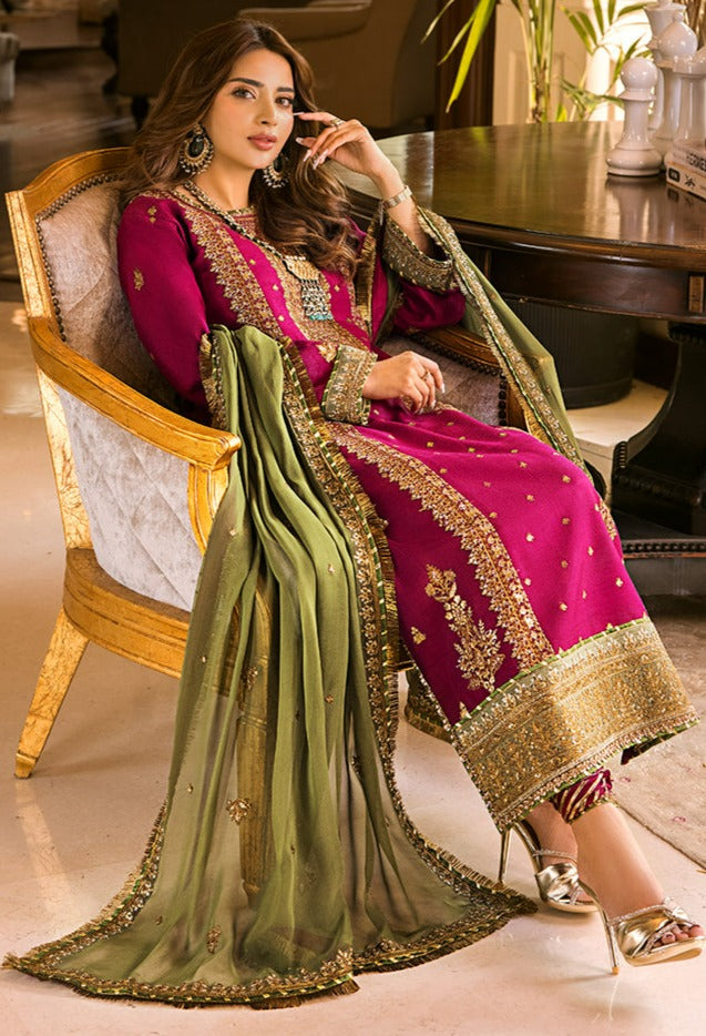 3 Piece - Embroidered Chiffon IZ-75 | Asim Jofa (Stitched)