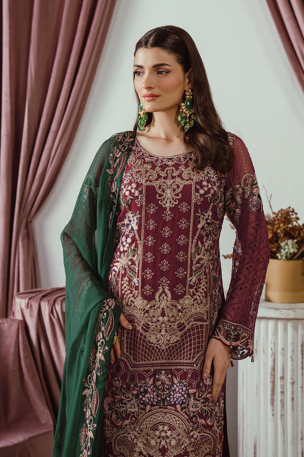 Embroidered Chiffon IZ-115 | Ramsha (Stitched)