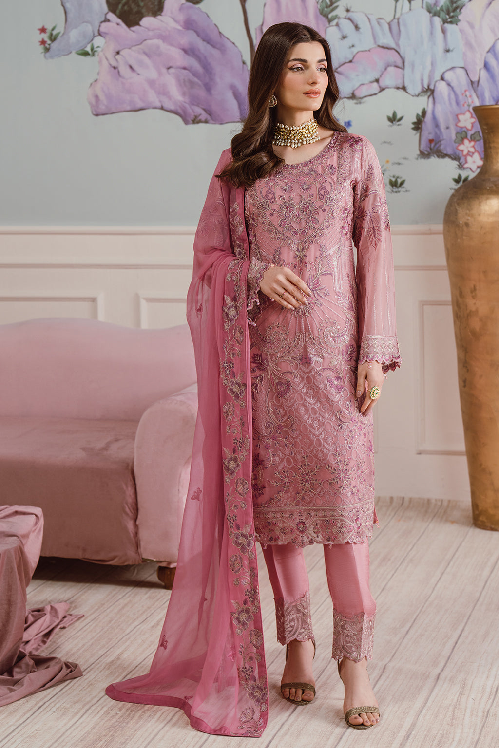 Embroidered Chiffon IZ-135 | Ramsha (Stitched)