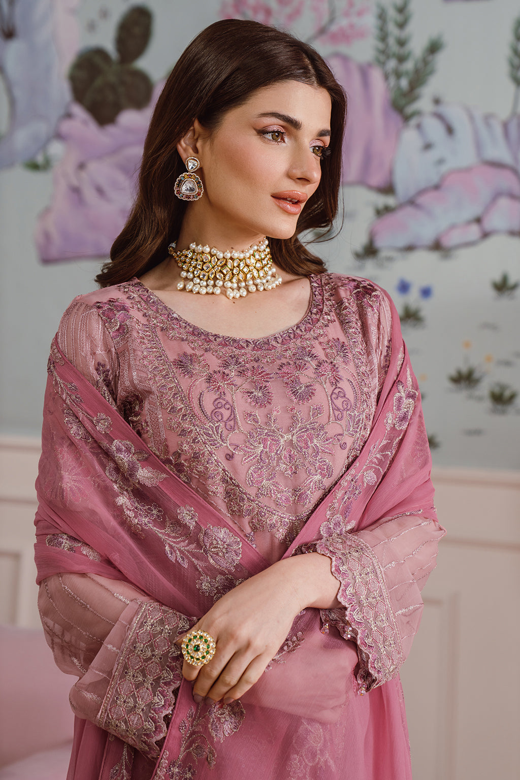 Embroidered Chiffon IZ-135 | Ramsha (Stitched)