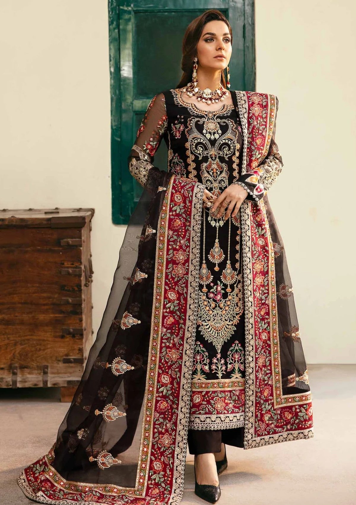 3 Piece - Embroidered Formal IZ-08 | Akbar Aslam (Stitched)