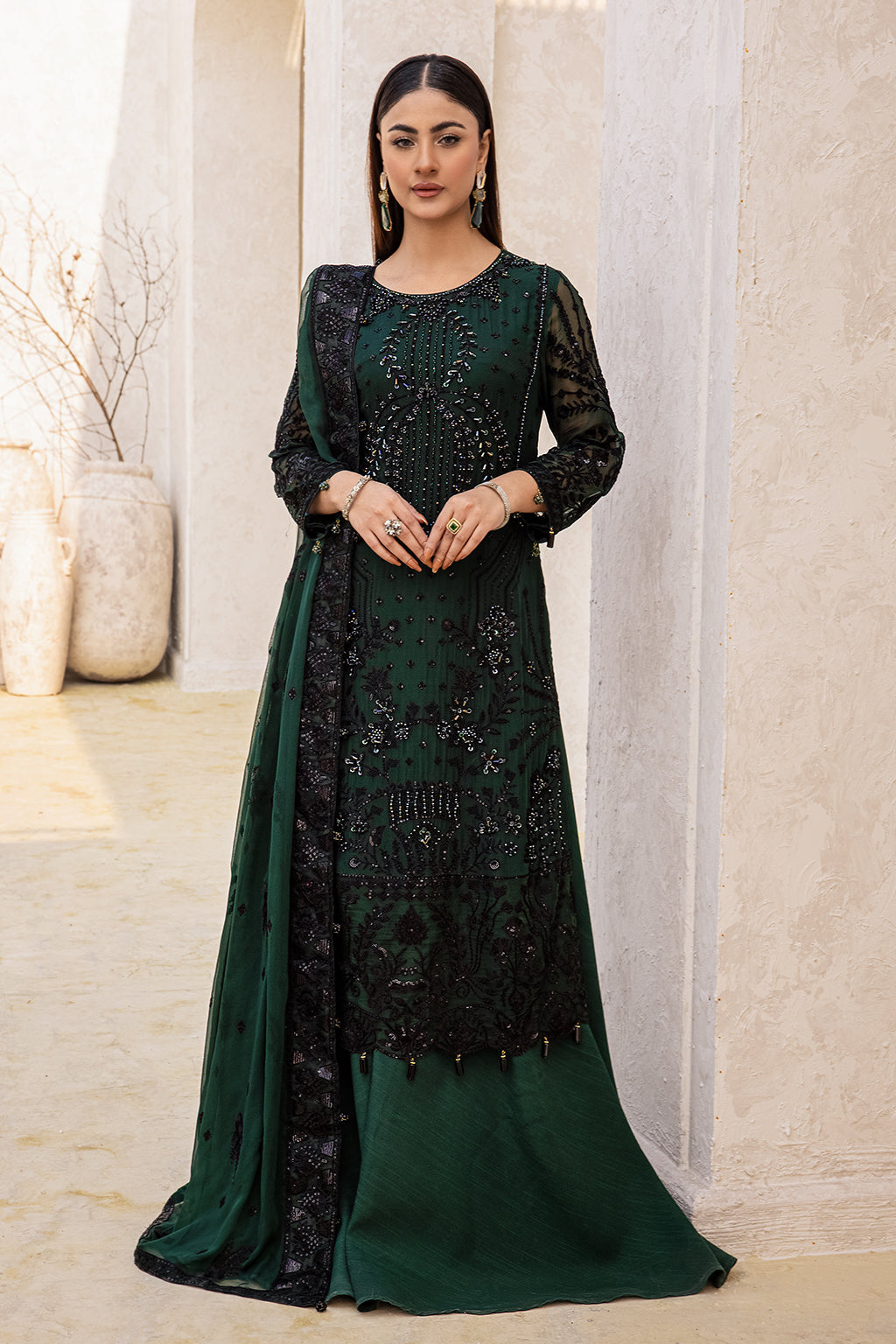 Embroidered Chiffon IZ-88 | Zebtan (Stitched)