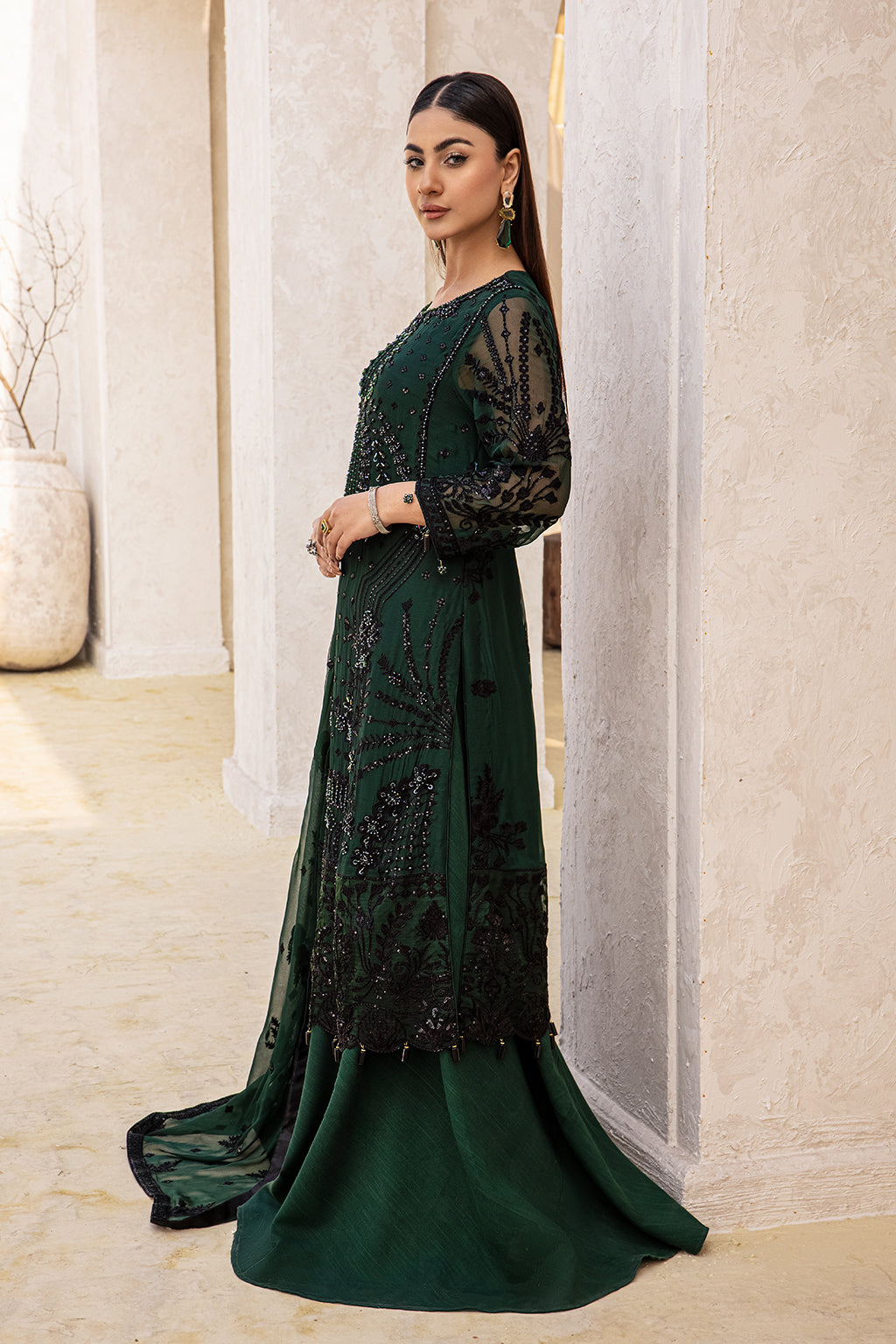 Embroidered Chiffon IZ-88 | Zebtan (Stitched)