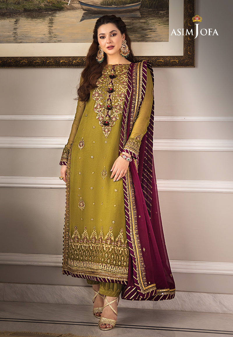 3 Piece - Sequins Embroidered Chiffon IZ-47 | Asim Jofa (Stitched)