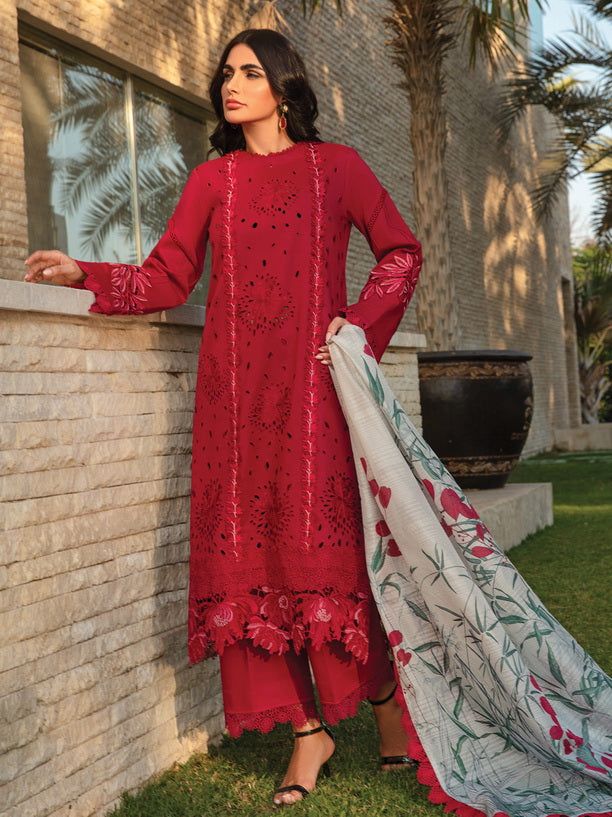 3 Piece - Embroidered Lawn IZ-41 | Rang Rasiya (Stitched)