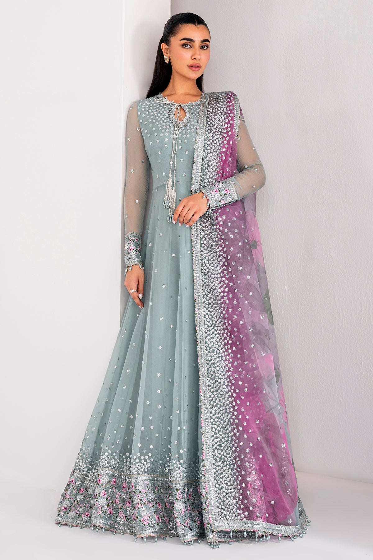 3 Piece - Embroidered Chiffon IZ-05 | Jazmin (Stitched)