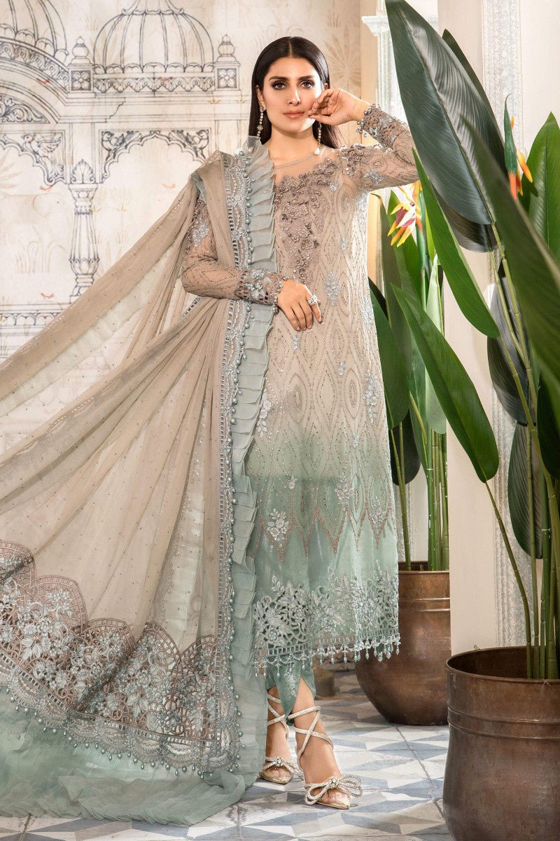 3 Piece - Embroidered Pure Chiffon IZ-61 | Maria.B (Stitched)