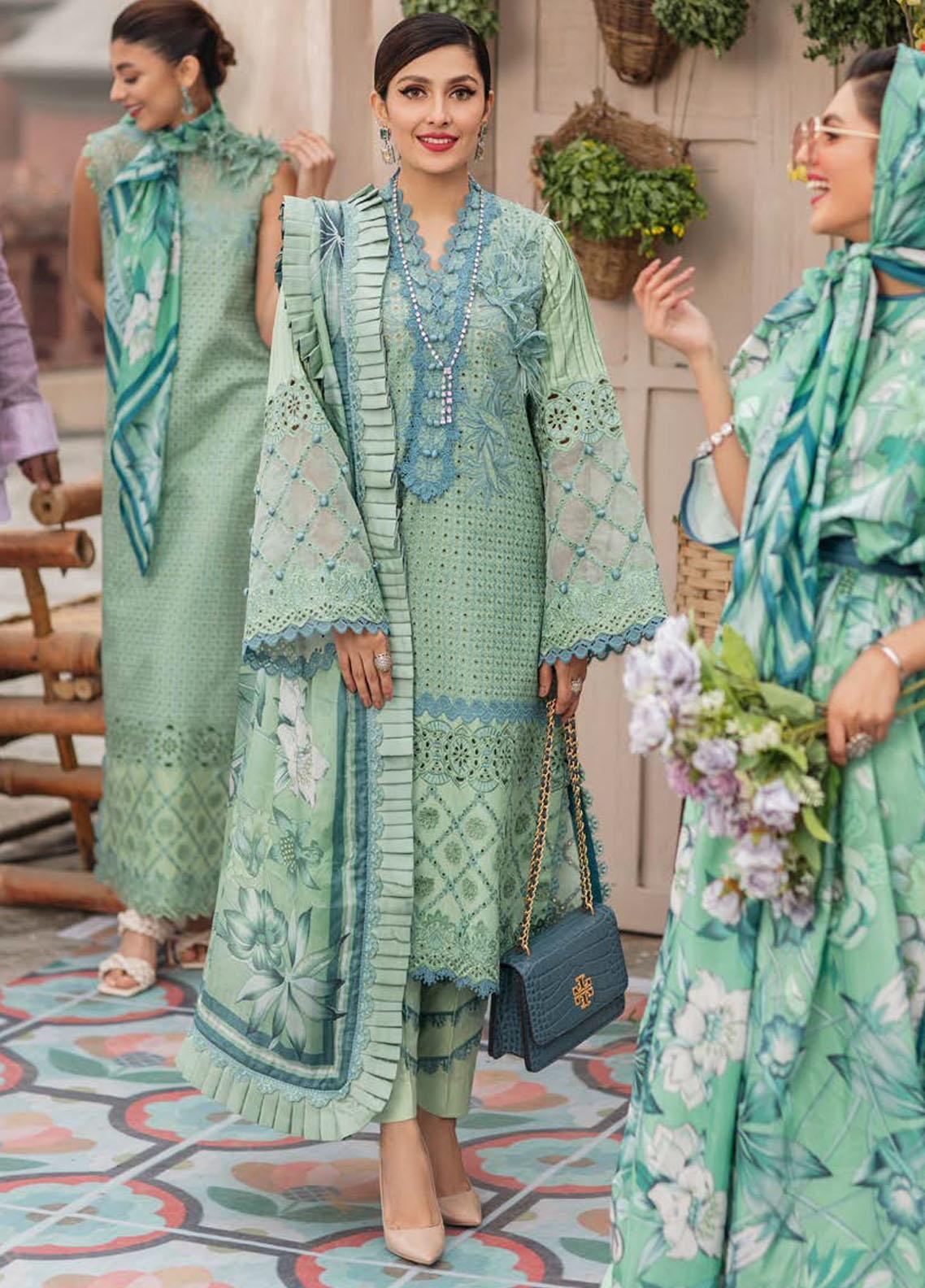 3 Piece - Embroidered Lawn IZ-62 | Mushq (Stitched)