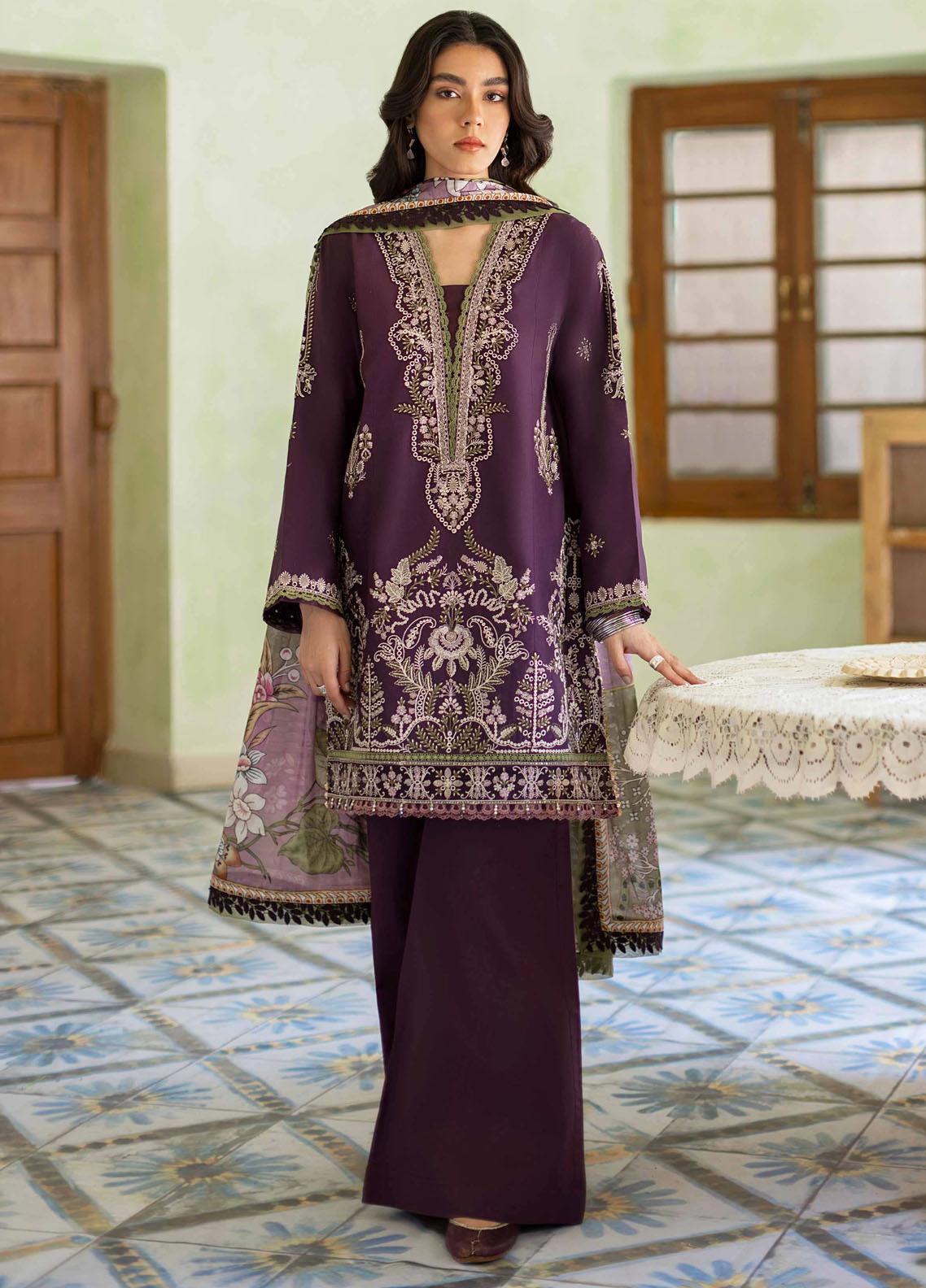 3 Piece - Embroidered Organza IZ-32 | Seran (Stitched)